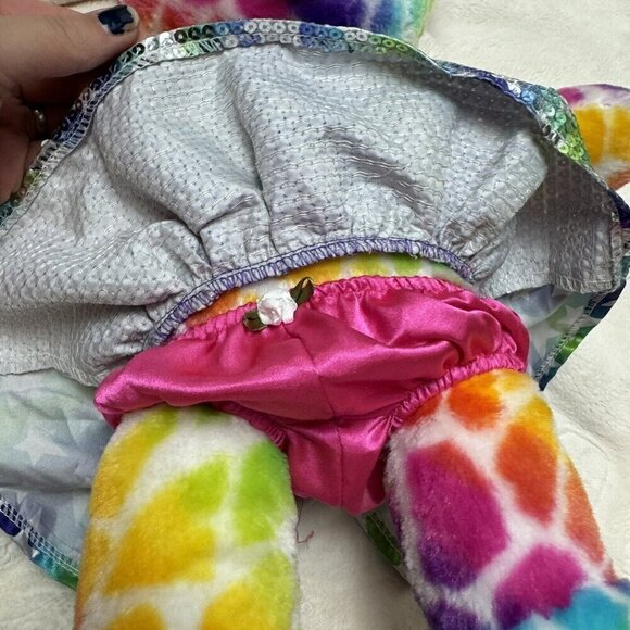 Build A Bear Rainbow Safari Bear With Outfit Colorful No Tag - Picture 2 of 7